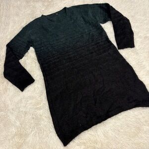 COS oversized sweater dress green & black wool alpaca blend small